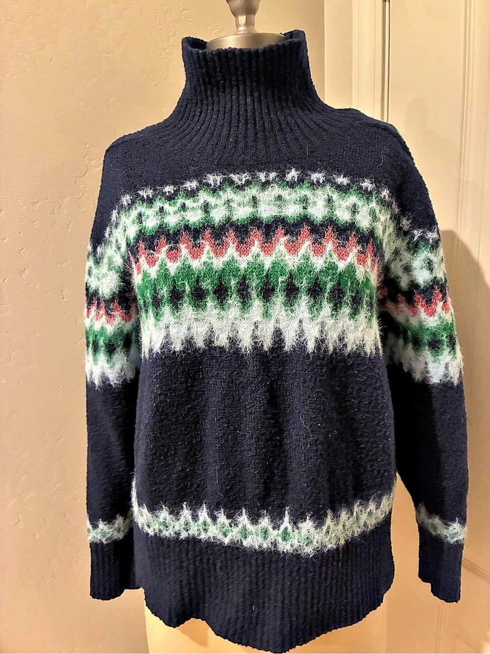 Free Assembly Fair Isle Turtleneck Sweater Women's XL